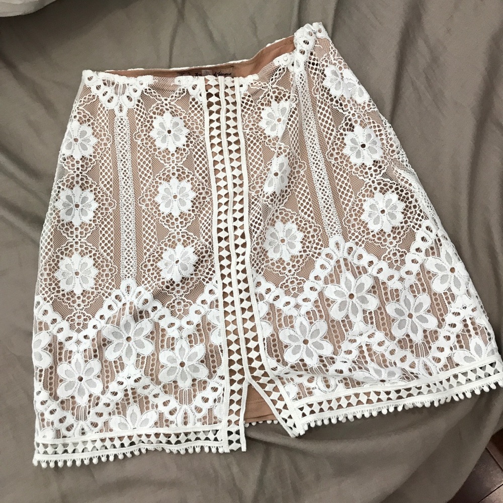 For love and lemons white Florence skirt